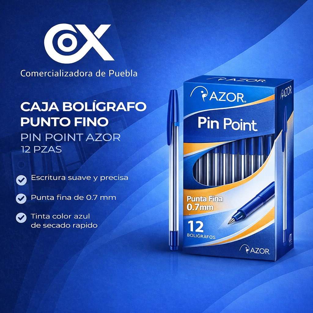Caja Bolígrafo Punto Fino Pin Point
